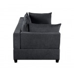 Madison Dark Gray Fabric Loveseat