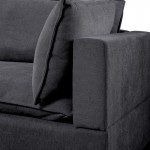 Madison Dark Gray Fabric 7 Piece Modular Sectional Sofa with Ottoman