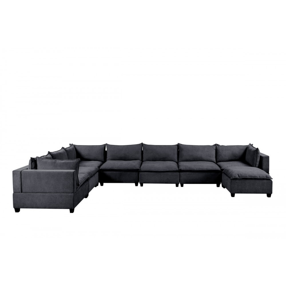 Madison Dark Gray Fabric 8 Piece Modular Sectional Sofa Chaise Madison Dark Gray Fabric 8 Piece Modular Sectional Sofa Chaise