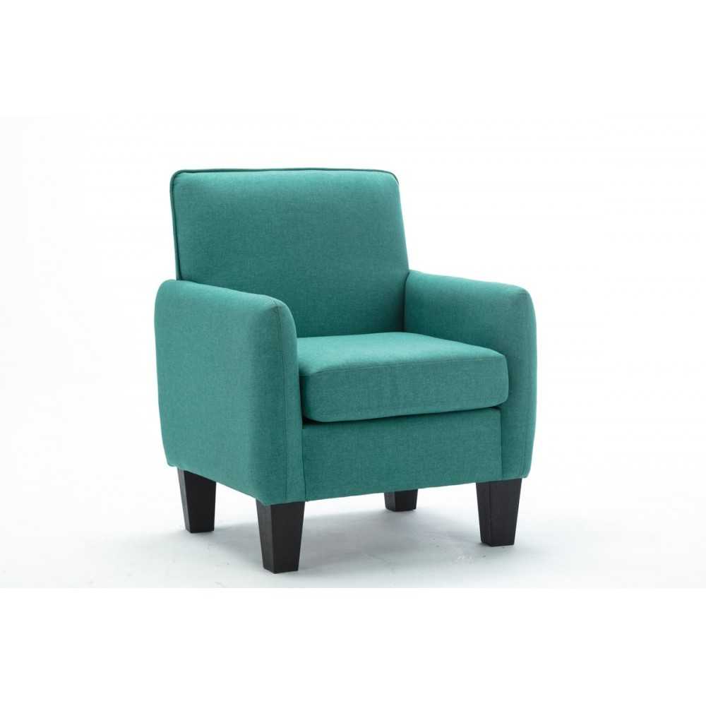 Mia Green Linen Accent Armchair