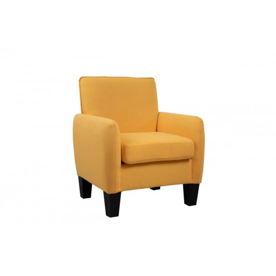 Mia Yellow Linen Accent Armchair