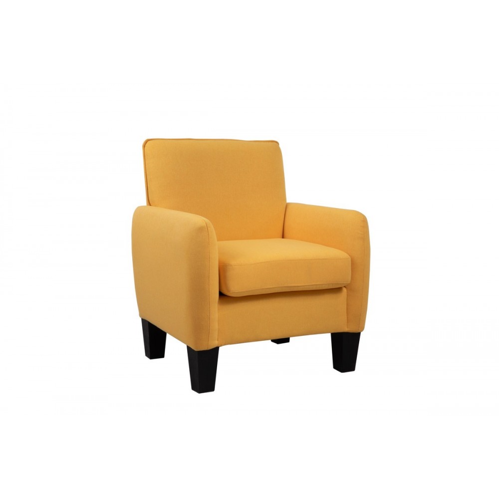 Mia Yellow Linen Accent Armchair