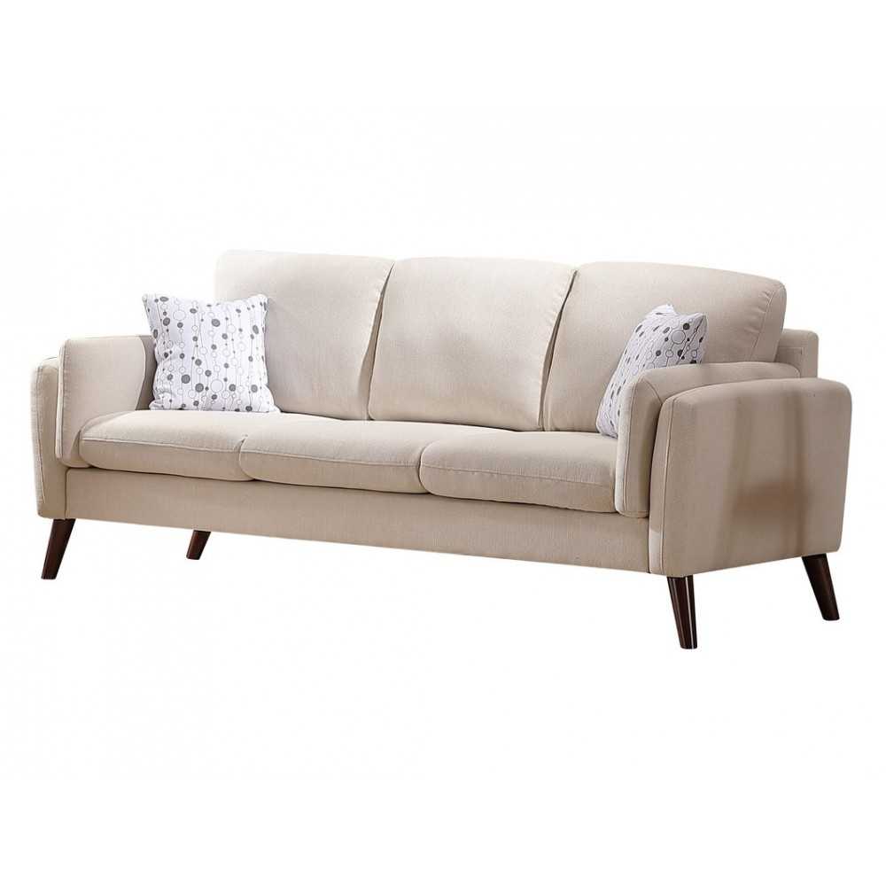 Winston Beige Linen Sofa Couch with USB Charger and Tablet Pocket Winston Beige Linen Sofa Couch with USB Charger and Tablet Pocket