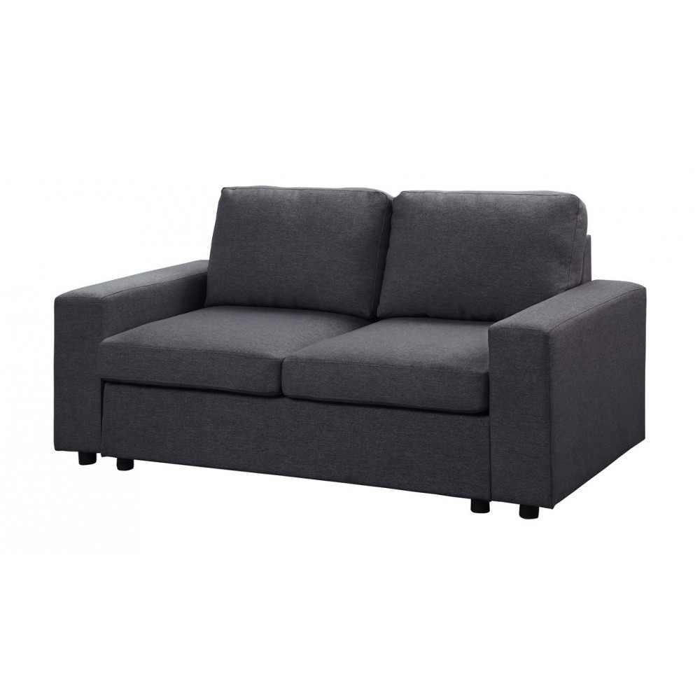 Brenton Loveseat in Dark Gray Linen