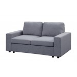 Brenton Light Gray Linen Loveseat