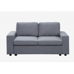 Brenton Light Gray Linen Loveseat