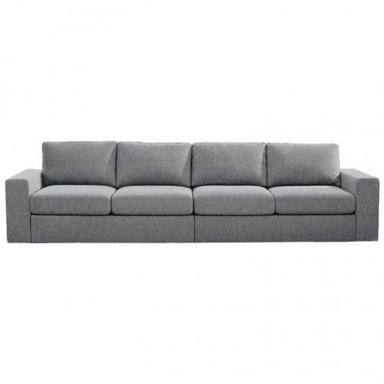 Jules 4 Seater Sofa in Light Gray Linen