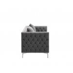 Lorreto Gray Velvet Sofa