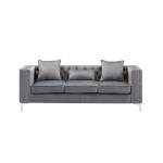 Lorreto Gray Velvet Sofa