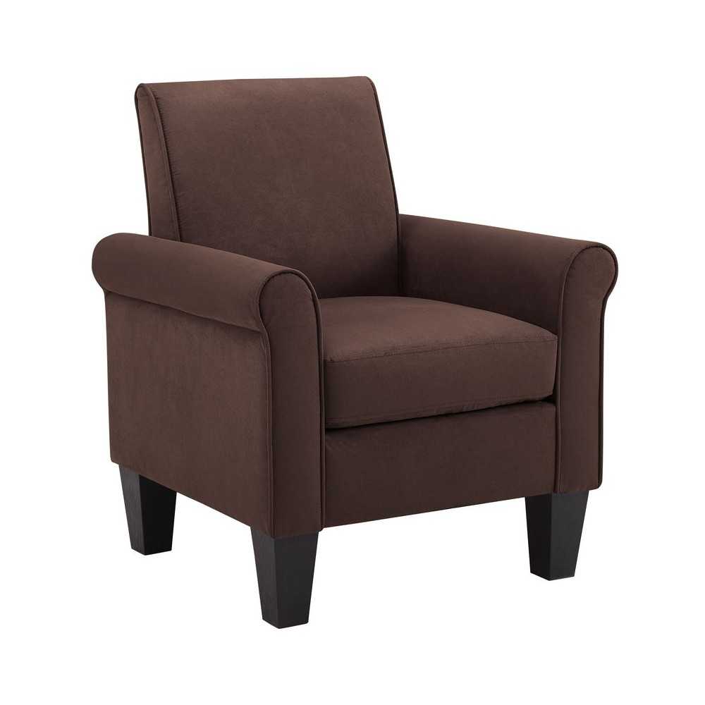 Angelo Chocolate Microfiber Fabric Armchair