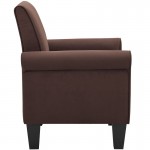 Angelo Chocolate Microfiber Fabric Armchair