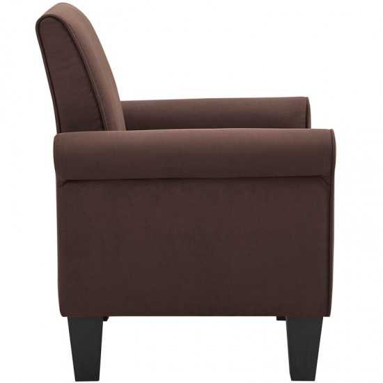 Angelo Chocolate Microfiber Fabric Armchair