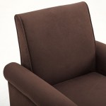 Angelo Chocolate Microfiber Fabric Armchair