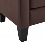 Angelo Chocolate Microfiber Fabric Armchair