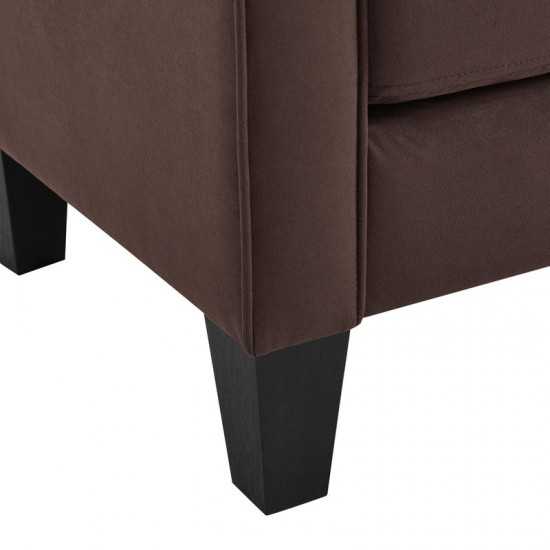 Angelo Chocolate Microfiber Fabric Armchair