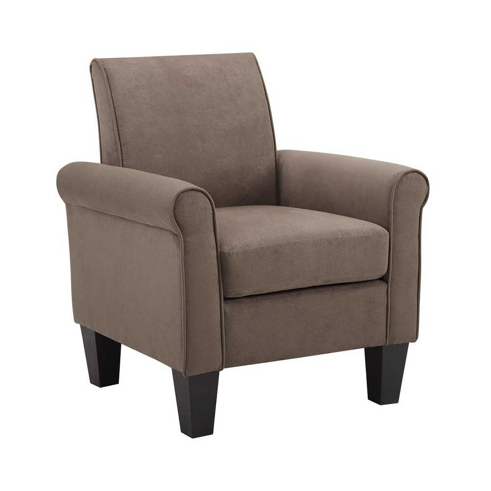 Angelo Light Brown Microfiber Fabric Armchair