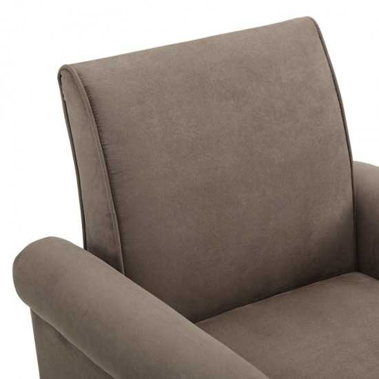 Angelo Light Brown Microfiber Fabric Armchair