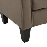 Angelo Light Brown Microfiber Fabric Armchair