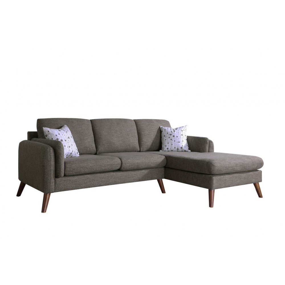 Founders Brown Cotton Blended Fabric Sectional Founders Brown Cotton Blended Fabric Sectional