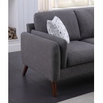 Founders Light Gray Cotton Blended Fabric Sectional Sofa Chaise