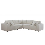 Jenson Modular Sectional Sofa in Beige Linen