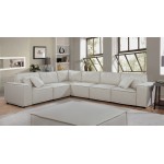 Janelle Modular Sectional Sofa in Beige Linen