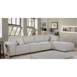 Ermont Sofa with Reversible Chaise in Beige Linen