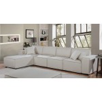 Ermont Sofa with Reversible Chaise in Beige Linen