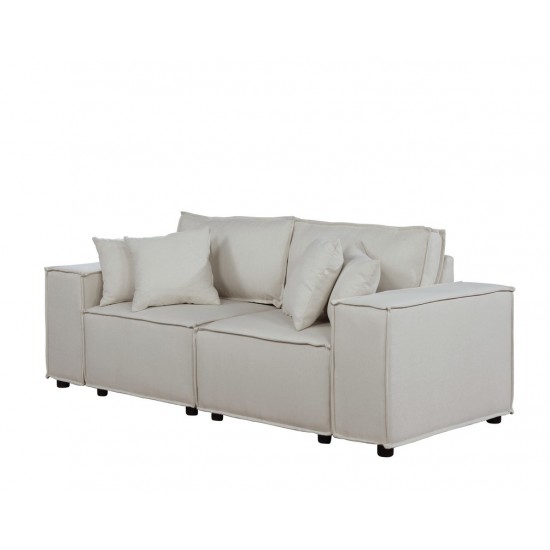 Elson Loveseat in Beige Linen