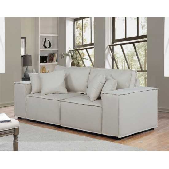 Elson Loveseat in Beige Linen