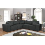 Jenson Modular Sectional Sofa in Dark Gray Linen