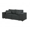 Elson Loveseat in Dark Gray Linen