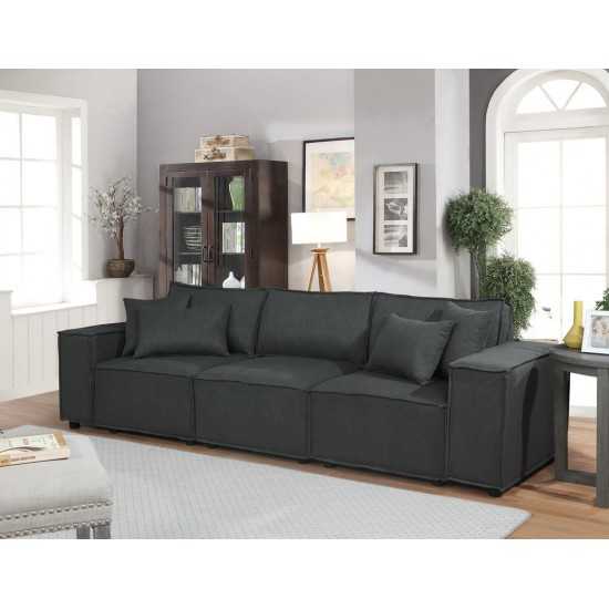 Annabel Sofa in Dark Gray Linen