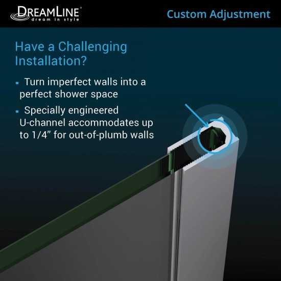 Prism Plus 36 in. x 72 in. Frameless Neo-Angle Hinged Shower Enclosure in Brushed Nickel