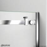 Enigma Air 34 3/4 in. D x 48 3/8 in. W x 76 in. H Frameless Sliding Shower Enclosure in Brushed Stainless Steel