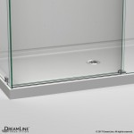 Enigma Air 34 3/4 in. D x 48 3/8 in. W x 76 in. H Frameless Sliding Shower Enclosure in Polished Stainless Steel