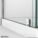 Enigma Air 34 3/4 in. D x 48 3/8 in. W x 76 in. H Frameless Sliding Shower Enclosure in Polished Stainless Steel