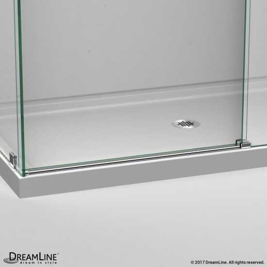 Enigma Air 34 3/4 in. D x 60 3/8 in. W x 76 in. H Frameless Sliding Shower Enclosure in Polished Stainless Steel