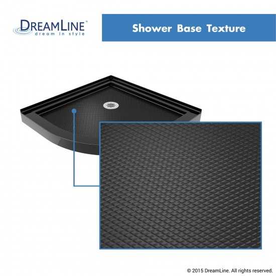 Prime 33 in. x 74 3/4 in. Semi-Frameless Frosted Glass Sliding Shower Enclosure in Brushed Nickel with Black Base Kit