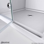 Aqua Fold 36 in. D x 36 in. W x 74 3/4 in. H Frameless Bi-Fold Shower Door in Chrome with White Acrylic Base Kit