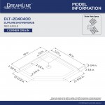 40 in. x 40 in. x 75 5/8 in. H Neo-Angle Shower Base and QWALL-2 Acrylic Corner Backwall Kit in White