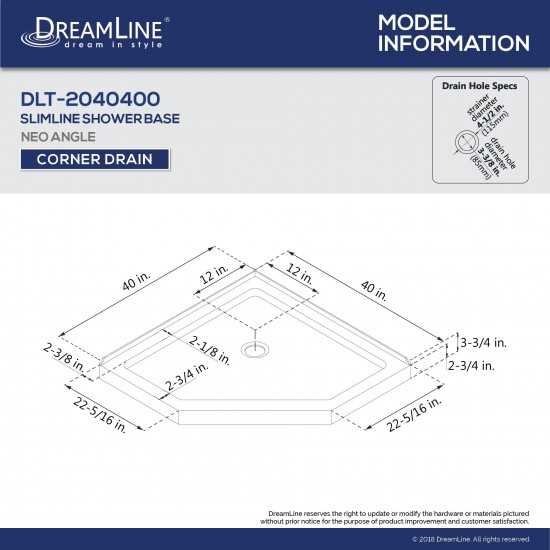 40 in. x 40 in. x 76 3/4 in. H Neo-Angle Shower Base and QWALL-4 Acrylic Corner Backwall Kit in White