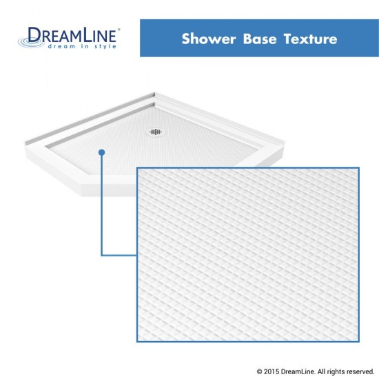 Prism Lux 40 in. x 74 3/4 in. Fully Frameless Neo-Angle Shower Enclosure in Oil Rubbed Bronze with White Base