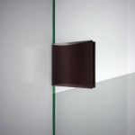 Prism Lux 42 in. x 74 3/4 in. Fully Frameless Neo-Angle Shower Enclosure in Oil Rubbed Bronze with White Base
