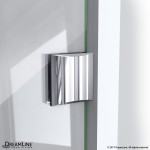 Prism Lux 36 in. x 74 3/4 in. Fully Frameless Neo-Angle Shower Enclosure in Chrome with Black Base