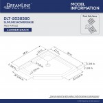 Prism Lux 38 in. x 74 3/4 in. Fully Frameless Neo-Angle Shower Enclosure in Brushed Nickel with Biscuit Base