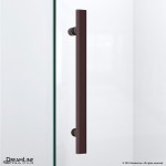 Prism Lux 38 in. x 74 3/4 in. Fully Frameless Neo-Angle Shower Enclosure in Oil Rubbed Bronze with Biscuit Base