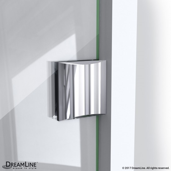Prism Lux 38 in. x 74 3/4 in. Fully Frameless Neo-Angle Shower Enclosure in Satin Black with Black Base