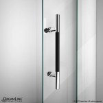 Enigma-XT 56-60 in. W x 76 in. H Fully Frameless Sliding Shower Door in Tuxedo Finish