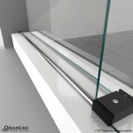 Enigma-XT 56-60 in. W x 76 in. H Fully Frameless Sliding Shower Door in Tuxedo Finish